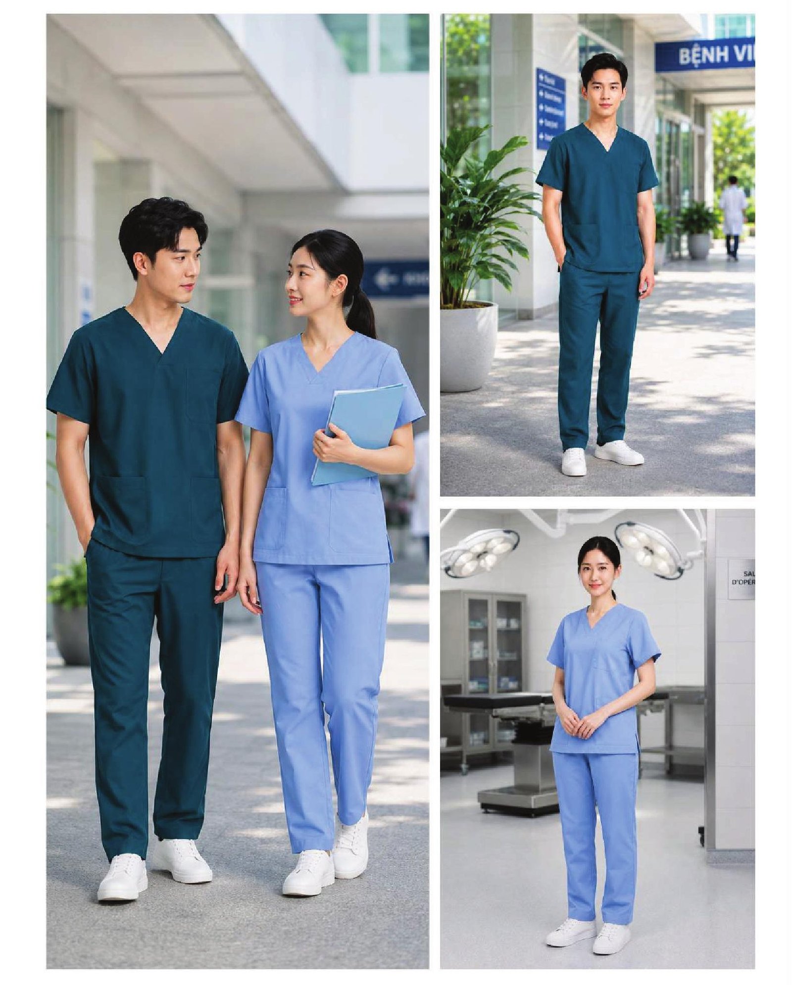 Phân biệt màu scrubs theo khoa phòng — cách làm của các bệnh viện lớn